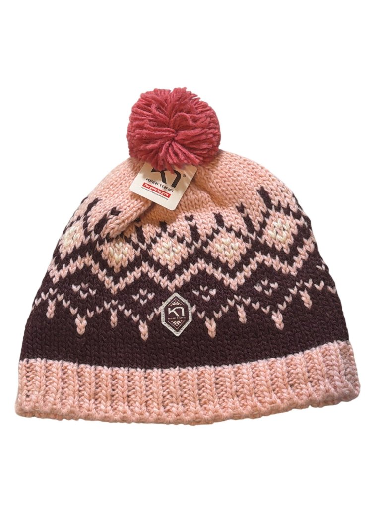 Kari Traa Seim Nordic Fair Isle Beanie Hat Jam Rose — image 2 of 8